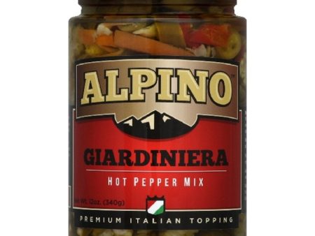 Alpino - Hot Pepper Mix Giardiniera, 12 Oz | Pack of 6 Discount