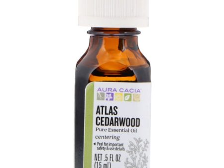 Aura Cacia - Essential Oil Cedarwood Atlas, 0.5 fl oz - Pack of 1 For Discount