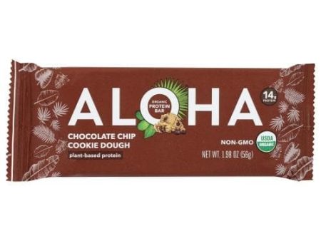 Aloha - Protein Bar Chocolate Chip Cookie Dough, 1.9 oz | Pack of 12 Online Hot Sale