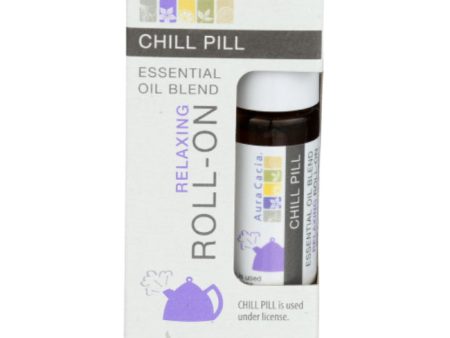 Aura Cacia - Essential Oil Roll-On Chill Pill, 0.31 Fl Oz - Pack of 4 Hot on Sale