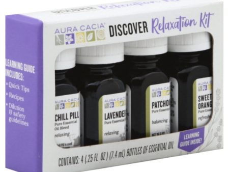 Aura Cacia - Essential Oil Relaxation Kit, 4-Pack 1 fl oz - Pack of 1 Discount