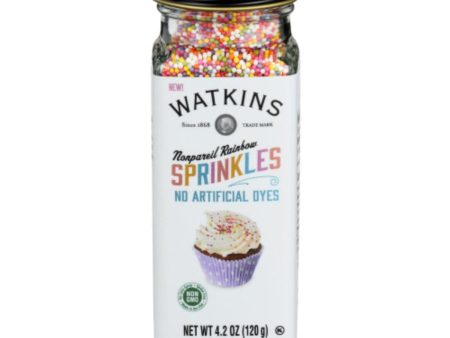 Watkins - Decorating Sprinkles Rainbow Nonpareils 4.2 OZ - Pack of 3 on Sale