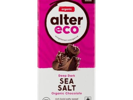 Alter Eco - Dark Chocolate Organic Deep Dark Sea Salt 70% Cocoa, 2.82 Oz | Pack of 12 Cheap