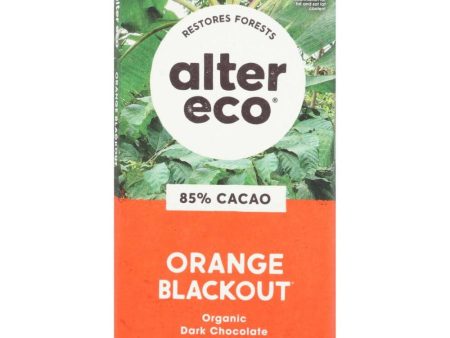 Alter Eco - Orange Blackout Dark Chocolate Bar, 2.65 Oz - Pack of 12 Cheap