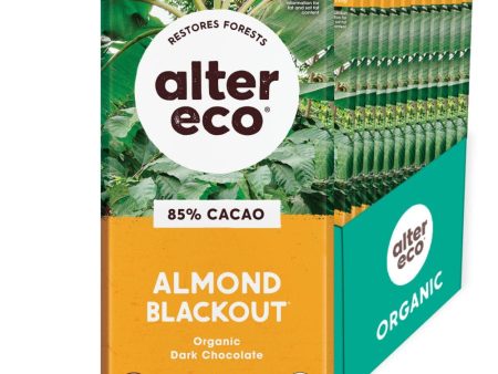 Alter Eco - Almond Blackout Dark Chocolate Bar, 2.65 Oz - Pack of 12 Online Hot Sale