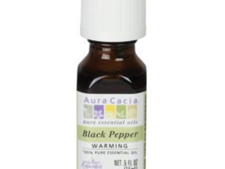 Aura Cacia - Essential Oil Black Pepper, 0.5 fl oz - Pack of 1 Online now