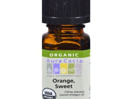 Aura Cacia - Essential Oil Organic Sweet Orange, 0.25 oz - Pack of 1 Hot on Sale