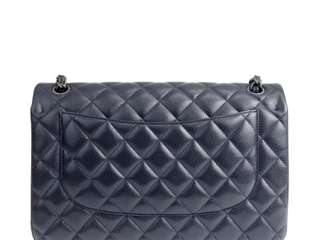 Chanel Navy Caviar Jumbo Classic Fashion