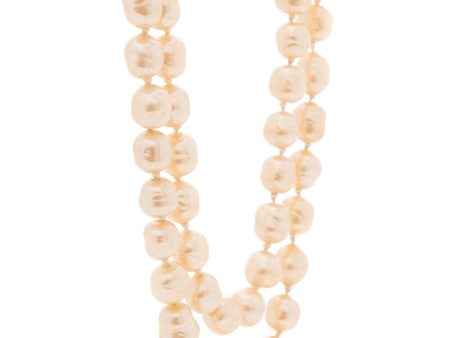 Chanel Vintage 1980s Long Pearl Necklace Online now