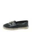 Chanel Black CC Crystal Cap Toe Espadrille 39 Cheap