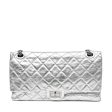 Chanel Metallic Silver Maxi Classic Reissue 2.55 Fashion