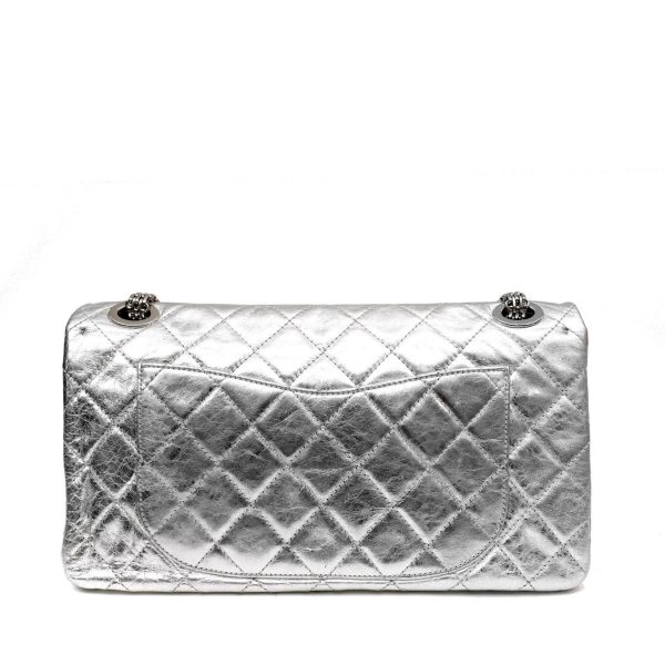 Chanel Metallic Silver Maxi Classic Reissue 2.55 Fashion