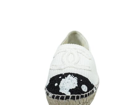 Chanel Bicolor CC Cap Toe Paint Espadrille 38 For Discount