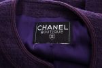 Chanel Boutique Purple Tweed Button Up Jacket SZ 40 For Cheap