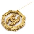 CHANEL 1993 Brooch Gold Clear 71353 For Sale