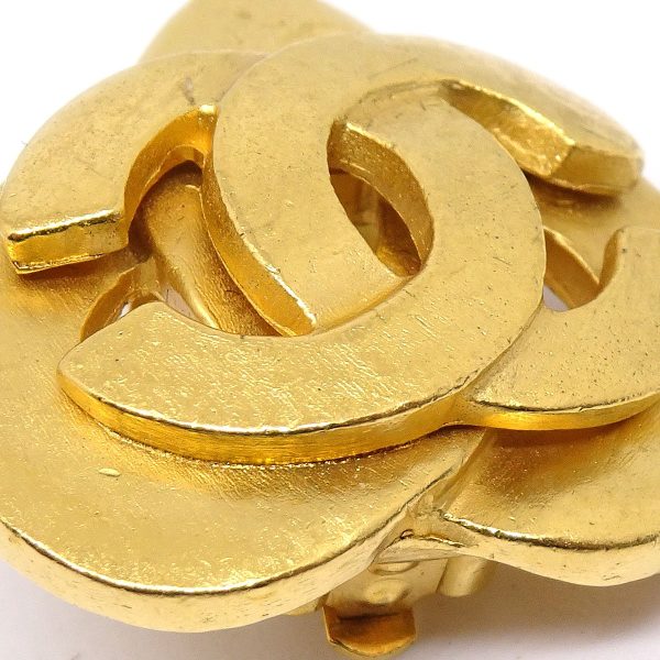 CHANEL 1997 Heart Earrings Gold Small AK38547k For Discount