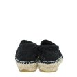 Chanel Black CC Cap Toe Sequin Tweed Espadrille 38 on Sale