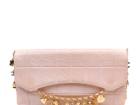 Chanel Blush Lambskin Lucky Charms Chain Flap Bag Online Hot Sale