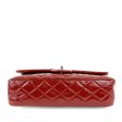 Chanel Dark Red Patent Leather Medium Classic with Silver Hardware Online now