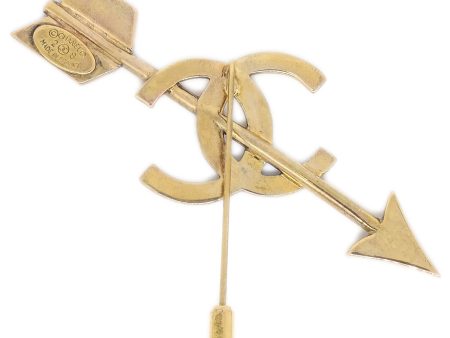 CHANEL 1993 Arrow Brooch Pin Gold 10469 Fashion