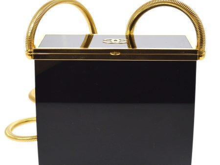 CHANEL 1997 Shoulder Bag Box Black Plastic ao33355 Online Sale