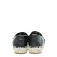 Chanel Black CC Crystal Cap Toe Espadrille 39 Cheap