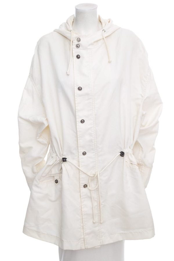 Chanel Boutique Ivory Wind Breaker Jacket Online Sale