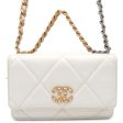 CHANEL 19 Chain wallet White AP0957 Lambskin Online Hot Sale