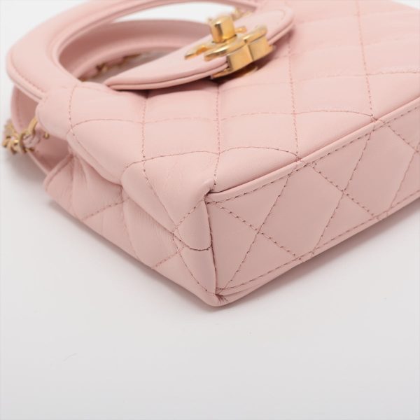 Chanel Lambskin  Chain Shoulder Bag Pink G  AP3435 For Sale