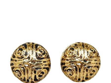 Chanel CC Clip-on Earrings (SHG-WFwCHl) For Sale