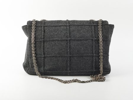 Chanel 2.55 Panelled Shoulder Bag Anthracite Grey Hot on Sale