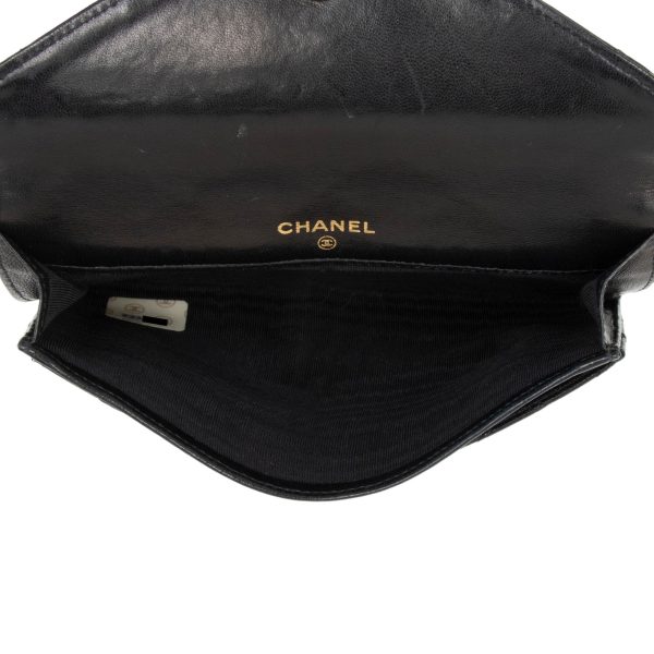 Chanel Calfskin Diamond Wild Stitch Envelope Wallet Online now