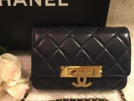 Chanel Wallet On Chain – WOC Golden Class Calfskin Black For Sale