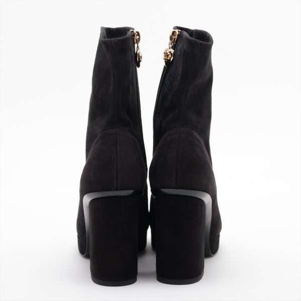 Chanel Short Coco Boots 35.5 Ladies Black G45195 on Sale