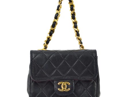 Chanel Black Lambskin Classic Flap Micro Bag Online Hot Sale