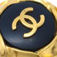 Chanel Black Button Earrings Clip-On 96P For Sale