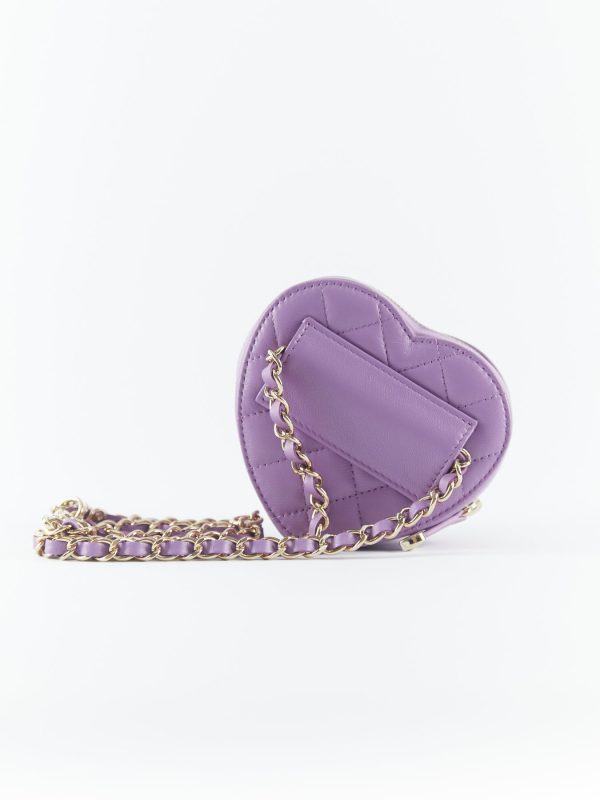 Chanel Heart Bag Purple (Belt Bag) For Sale