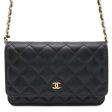 CHANEL Chain wallet Black AP0250 Lambskin Fashion