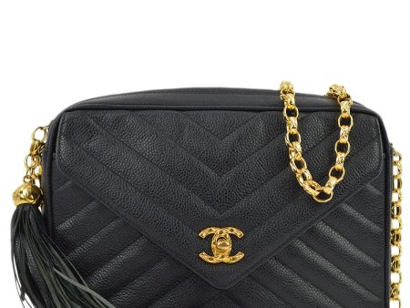 Chanel Black Caviar Skin Pocket Camera Bag Online Hot Sale