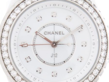 Chanel White J12 Quartz Swiss-Made Watch on Sale