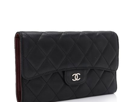 Chanel Lambskin CC Tri-Fold Long Wallet For Discount