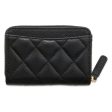 CHANEL Matelasse Classic Zip Coin Purse Black AP0216 Caviar Leather For Discount