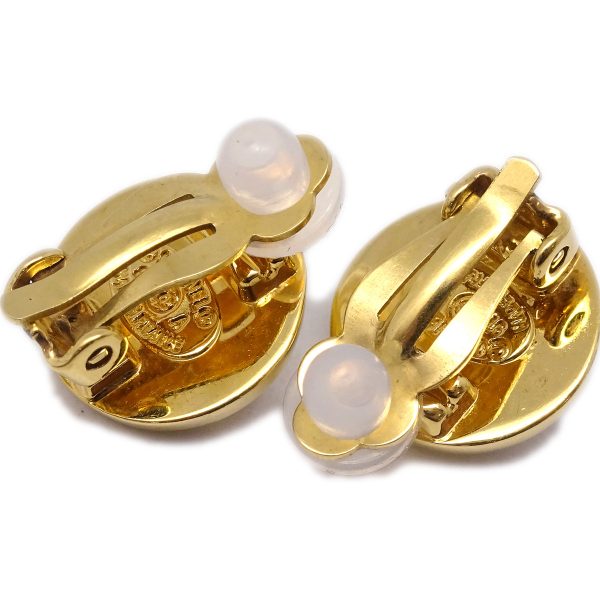 Chanel Turnlock Earrings Clip-On Gold 97A Cheap