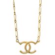 Chanel Bag Chain Pendant Necklace Gold Discount