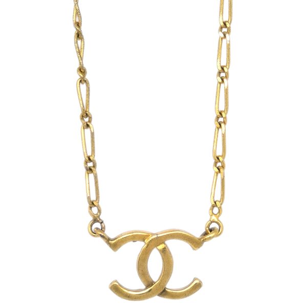 Chanel Bag Chain Pendant Necklace Gold Discount