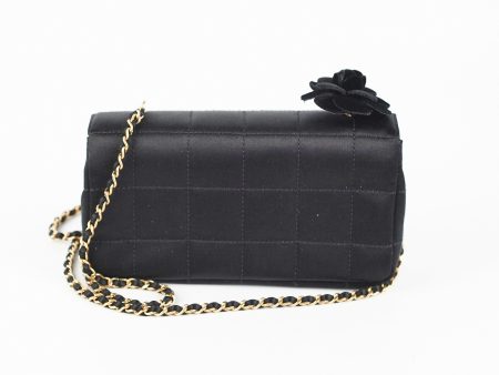 Chanel Vintage Extra Mini Satin Black For Discount