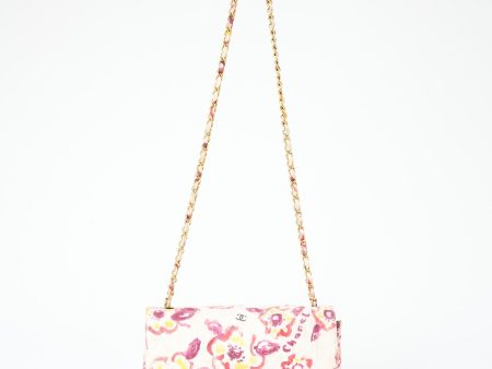 Vintage Chanel Watercolour Floral Flap Bag Cheap