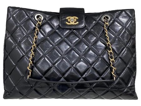 CHANEL CC QUILTED LAMBSKIN TOTE BAG Fashion