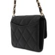 CHANEL Matelasse Pearl Chain Wallet Black AP2583 Lambskin on Sale