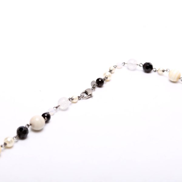 Chanel CC Crystal Faux Pearl Bead Long Necklace For Cheap